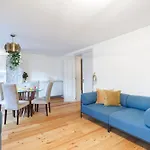 Apartment With Balcony In A Street In The Historic Center Of Downtown Lisbon